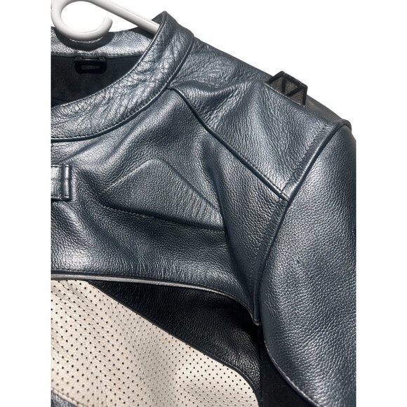 Cortech Impulse Motorcycle Jacket Men 2XL Leather Black Metallic Reflective Pads - Picture 16 of 16